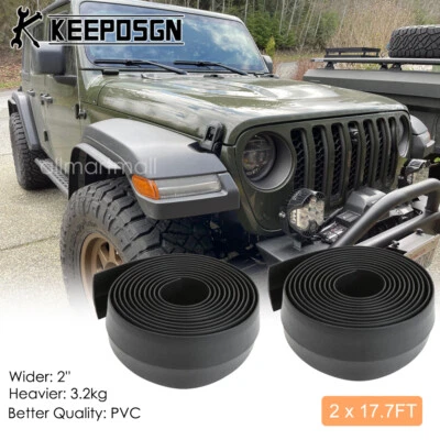 PVC Car SUV Flexible Wheel Extend Fender Flares Molding Trim for Jeep Wrangler Foto 1 de 4