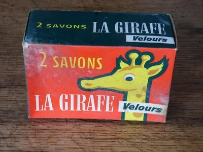 boite en carton de 2 savons la girafe velours jeu du girapion au dos voir photo - Photo 1/4