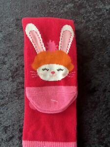 GYMBOREE Kid Girl 3-4 Socks 1 Pair Red Polka Dot Bunny WINTER CHEER NWT