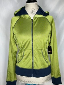 ST JOHN'S BAY SJB Active Green Hooded Training Jacket Women's LARGE NWT - Picture 1 of 10
