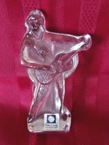 Vintage signed Vinardi Parka lead crystal guitar player figurine paperweight - Picture 1 of 5