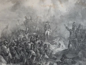 Napoleon Bonaparte Siege Saint Jean Acre Lithograph Motte 19th - Picture 1 of 5