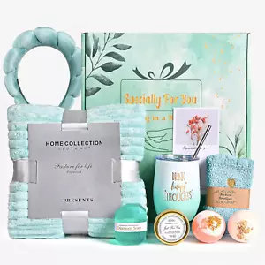 Get Well Soon Gift Basket with Flannel Blanket and Spa Box for Women - Picture 1 of 12