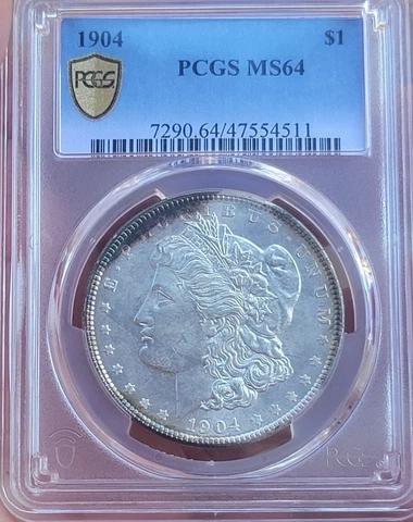1904 Morgan Silver Dollar PCGS MS64 Cover