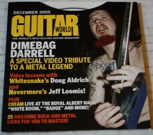 Guitar World December 2005 Dimebag Darrell Tribute Disc Video Lessons Vg+/Vg+ - Picture 1 of 4
