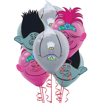 Trolls Party Supplies Trolls World Tour 6 Pack Latex Balloons Decorating Kit - image 1 of 2