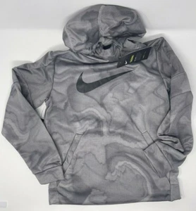 Nike Boys 8-20 Therma Fleece Pullover Hoodie_Atmosphere Gray/Black_Small_NWT - Picture 1 of 4