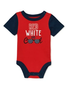 Body Way to Celebrate Baby Boys Colorblocked Rojo Talla 6/9 Meses - Imagen 1 de 3