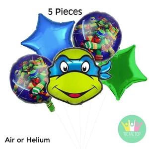 5pcs TMNT Teenage Mutant Ninja Turtles FOIL HELIUM Balloon Party. Lolly Bag Cake - Picture 1 of 3