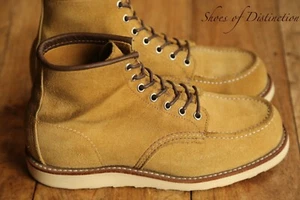 Redwing Red Wing 8833 Beige Suede Derby Moc Toe Boots Men's UK 7 US 8 D EU 41 - Picture 1 of 11