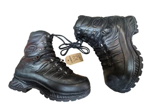 Meindl German Army SF Issue Black Leather GoreTex Combat Boots Size 8 UK #324 - Picture 1 of 5