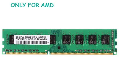 8GB 8 G DDR3 PC3-12800U 1600MHz DIMM Desktop RAM F AMD Chipset Motheboard Memory - Image 1 of 4