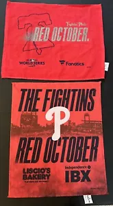 Philadelphia Phillies Rally Towel 2022 World Series & 2023 NLCS Red October Phil - Picture 1 of 8