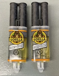 2X GORILLA EPOXY Glue Syringe Super Strong Bond Adhesive 2-Pack 25mL / .85oz - Picture 1 of 5