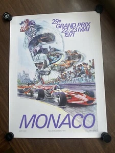 1971 Monaco Grand Prix Original Poster Special Print Numbered - Picture 1 of 8