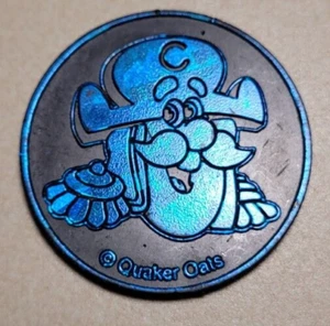 Cap N Captain Crunch Blue Metallic Plastic Slammer Quaker Oats Cereal Premium - Bild 1 von 2