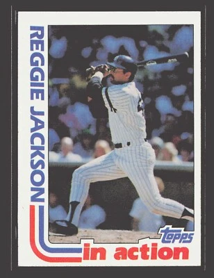 1982 Topps #301 Reggie Jackson In Action New York Yankees HOF - Image 1 of 2