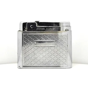 SILVER MATCH - VINTAGE - FOR SPARES / PARTS / REPAIR - MISSING SCREW GAS LIGHTER - Picture 1 of 4