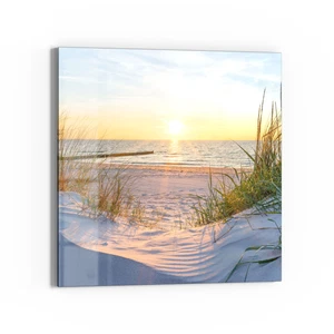 DEQORI Magnettafel Glas 'Abendsonne an der Ostsee' beschreibbar, viele Größen