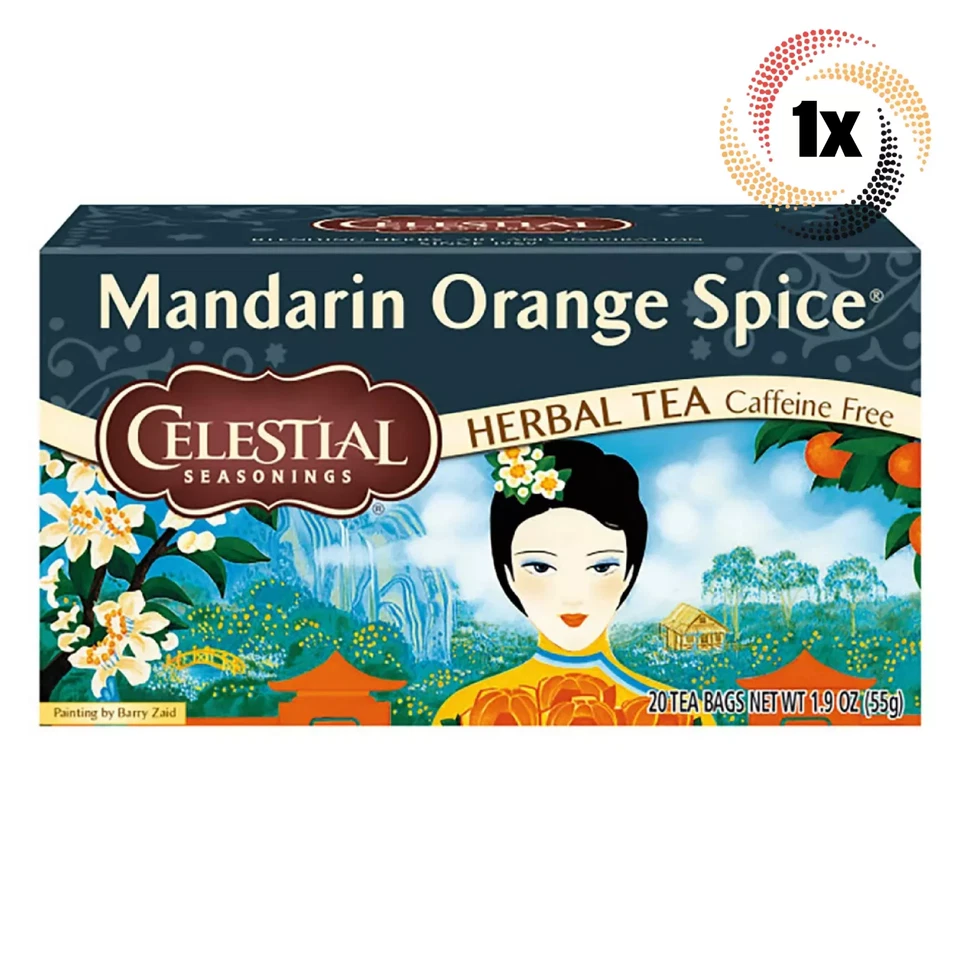 1x Caja Celestial Mandarina Naranja Especias Té de Hierbas | 20 Bolsas Cada una | 1.9oz Foto 1 de 1