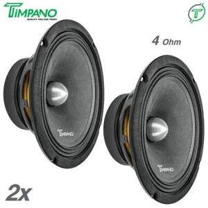 2x Timpano TPT-MR8-4 Bullet Pro Audio Altoparlanti Auto Midrange 4 Ohm 1200 Watt - Foto 1 di 7