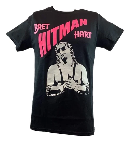 The Hitman Bret Hart White Pose Mens T-shirt Cover