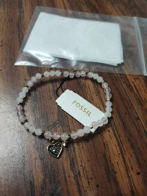 Fossil  Bracelet  beaded/stretchy bracelet ) 5" Dim.. New - Image 1 of 4