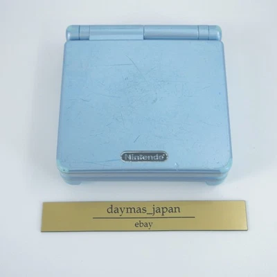 【Very Good】Nintendo GameBoy Advance SP Pearl Blue Console Only #Den0815/03 - Image 1 of 4