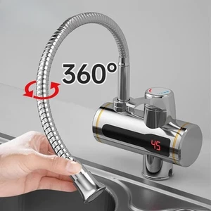 Electric Hot Water Heater Hose Faucet Kitchen Instant Heating Tap Water Heater - Picture 1 of 20