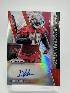 2019 Panini Prizm DEVIN WHITE Sensational Signatures AUTO Autograph RC #SE-DVW - Picture 1 of 2