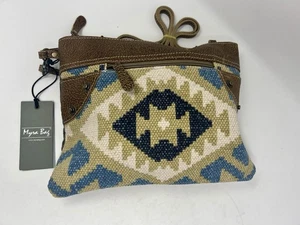 NWT Myra Aztec Bag Handcrafted Geometric Fabric Leather Trim Small Crossbody Bag - Picture 1 of 8