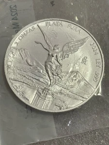 2024 Libertad 2 Troy Ounce .999 Fine Silver BU- Mexico In Plastic - Picture 1 of 6