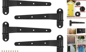 Packung Schwerlast Gurt Torscharniere, 12 Zoll T Gurt Torscharniere schwarz Tür 4 - Bild 1 von 8