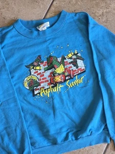Vintage 90's Ali-Gator Skateboarding crew Blue Crewneneck Sweatshirt Boys 14/16 - Picture 1 of 6