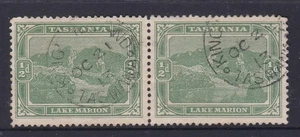 1905-8 LANDSCAPES 1/2d TASMANIA STATE PRE-DECIMAL STAMPS CDS  KING ISLAND VFU#18 - Picture 1 of 1