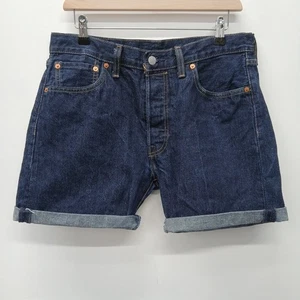 Levi's 501 Original Fit Denim Shorts W32 L32 Women's Button-Fly Summer RMF17-ER - Picture 1 of 9