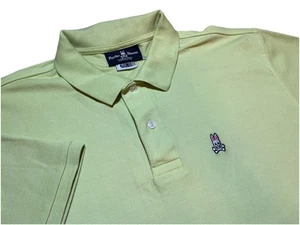 Psycho Bunny Men's Short Sleeve 100% Pima Cotton Lime Green Polo Shirt Size 7 - Picture 1 of 9