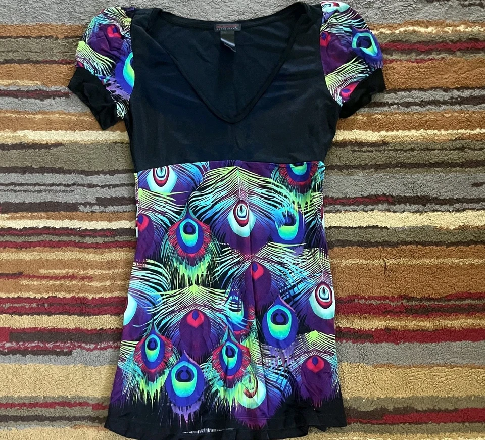 Vestido Custo Barcelona Mujer Talla Pequeña Colorido Artístico Ecléctico Boho Foto 1 de 4