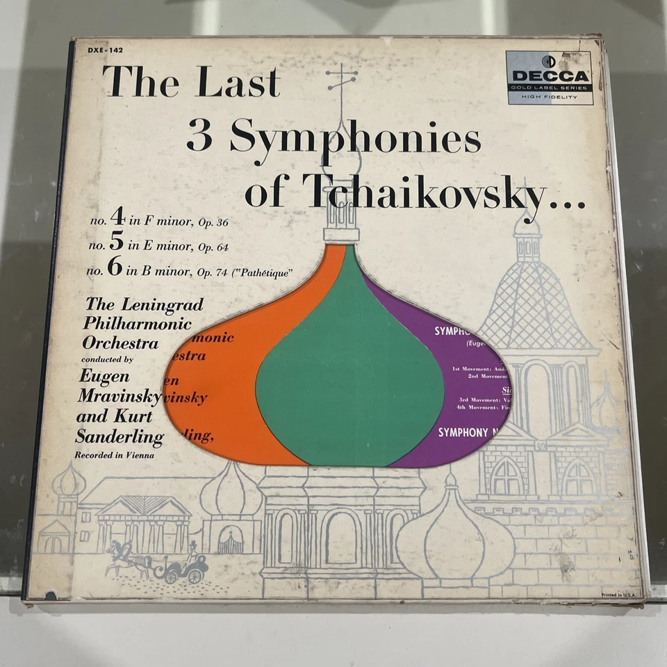 The Last 3 Symphonies of Tchaikovsky 3LPs 2Box Set Decca Gold Label DL 9879-81 Foto 1 de 4