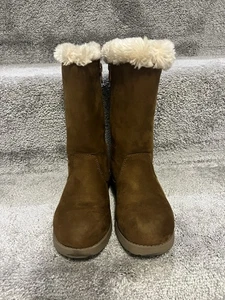 Cat And Jack Girls Boots Size 13 Brown Suede Tall Fall/Winter Zipper Casual - Picture 1 of 10