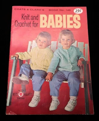 1960s Coats & Clark's Book 146 Babies Fashion Knitting & Crochet Pattern Book - Image 1 of 4
