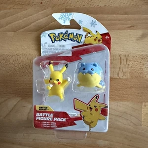 Pokemon Batalla Figura Pack Pikachu con Bolas de Nieve Esfela Invierno Exclusivo Nuevo - Imagen 1 de 3