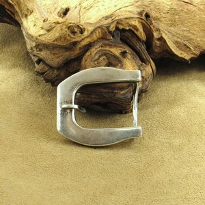 Vintage Gürtelschnalle massiv gegossen Sterlingsilber hufeisenförmig - Bild 1 von 5