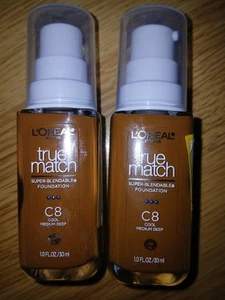 L'OREAL TRUE MATCH SUPER BLENDABLE FOUNDATION C8 COOL MEDIUM DEEP MAKEUP 2 Pack - Picture 1 of 2
