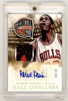 2013 Panini Intrigue Dwellers Robert Parish Game Used Logo Patch Prime Auto /10 - Image 1 of 4