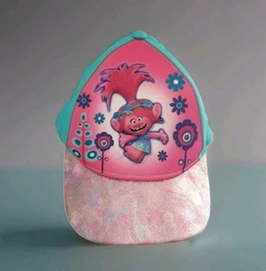 Berretto a sfera TROLLS POPPY taglia unica ADJ glitter arcobaleno HTF DreamWorks berretto a sfera 2016 - Foto 1 di 8