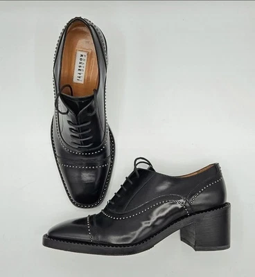 Scarpe Donna Fratelli Rossetti 38 Nero, Inglesi, Allacciate, Nuove Mai Usate - Immagine 1 di 4