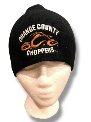 Orange County Choppers Black Beanie Hat Tight Knit Embroidered Cap One Size USA - Image 1 of 4