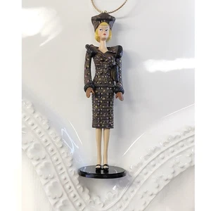 Vintage 90s Classic Barbie Christmas Ornament Ashton Drake 1995 Retro Fashion 5" - Picture 1 of 11