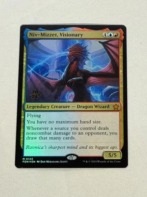 MTG FOIL Prerelease Niv-Mizzet, Visionary Foundations Magic the Gathering - Image 1 of 2
